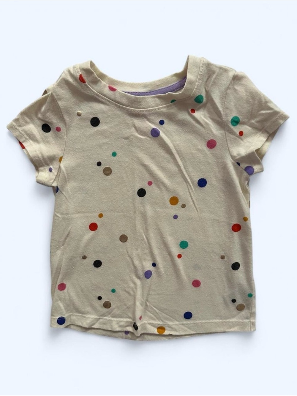 Cat & Jack Polka Dot Short Sleeve T-Shirt Toddler Girls Size 4T